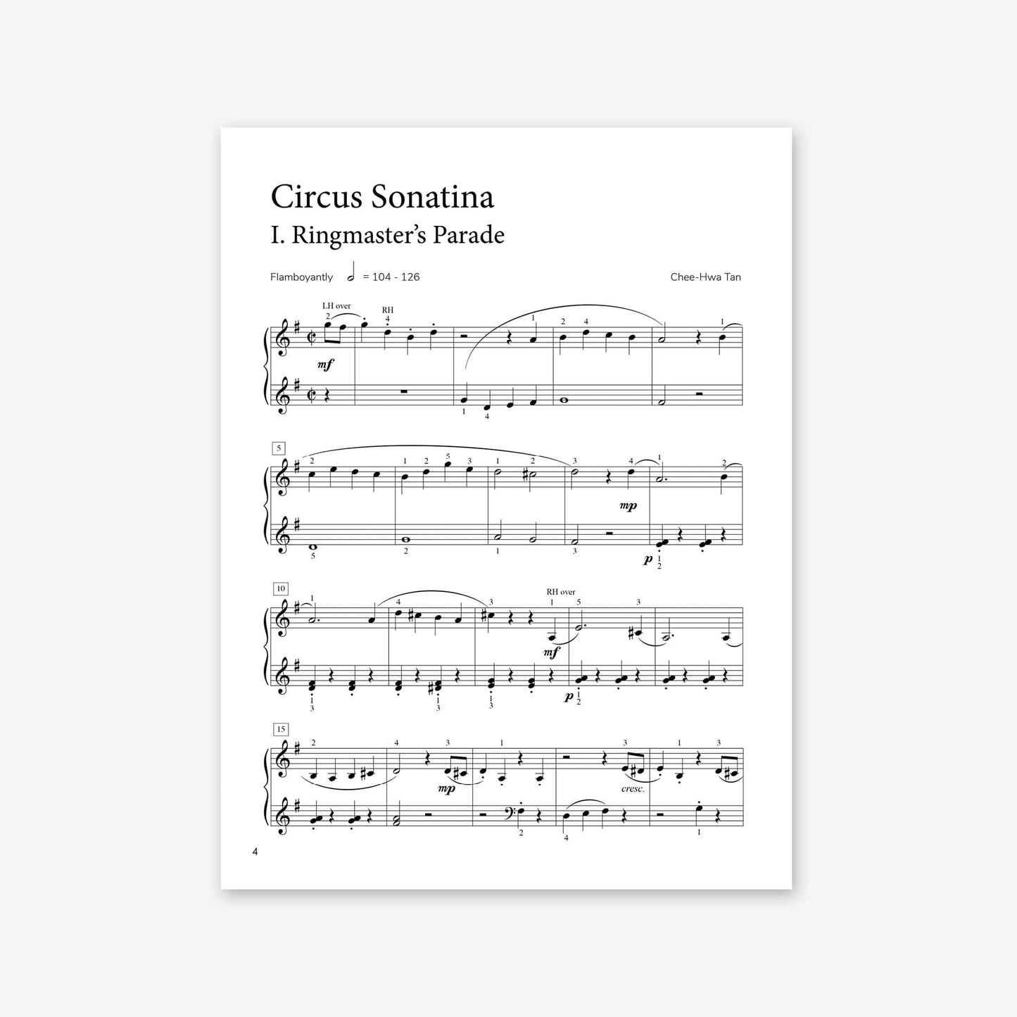 Piano Safari Supplements Guest Composers Chee-Hwa Tan Circus Sonatinas