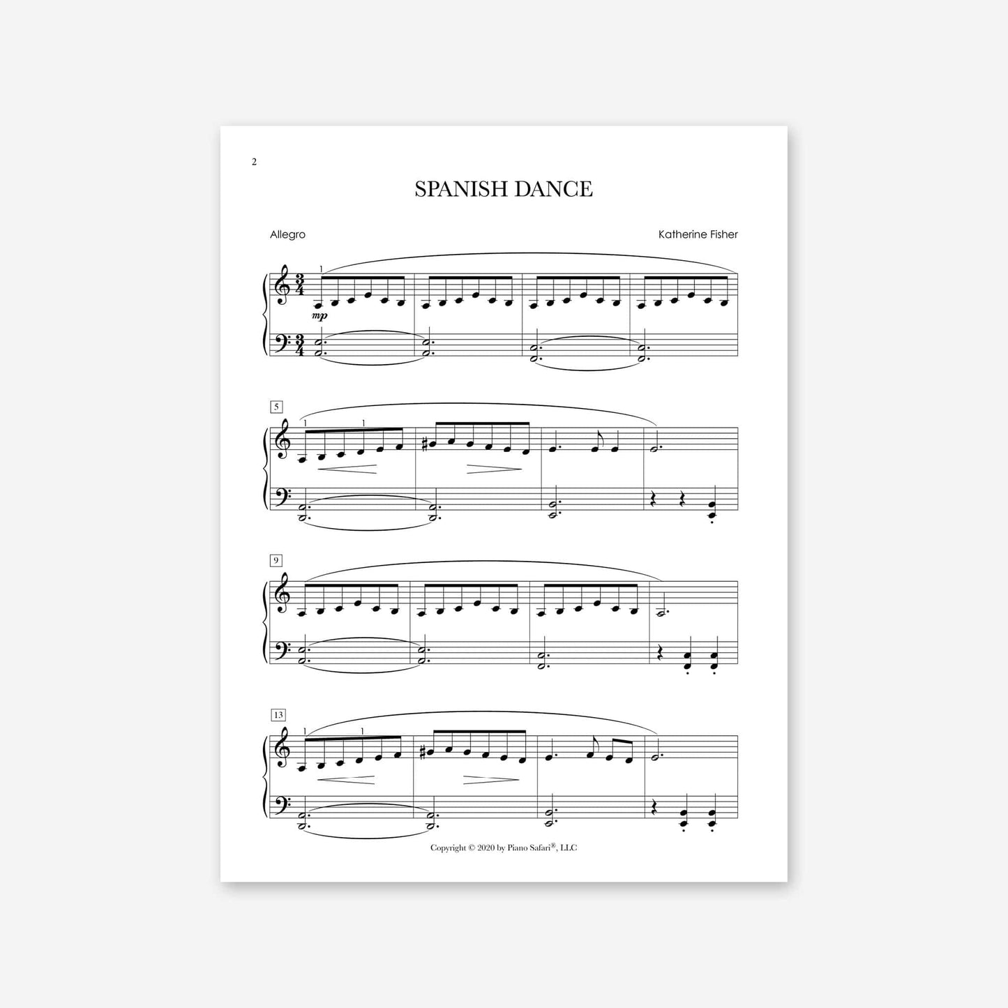Piano Safari Supplements Sheets Late Elementary Spanish Dance