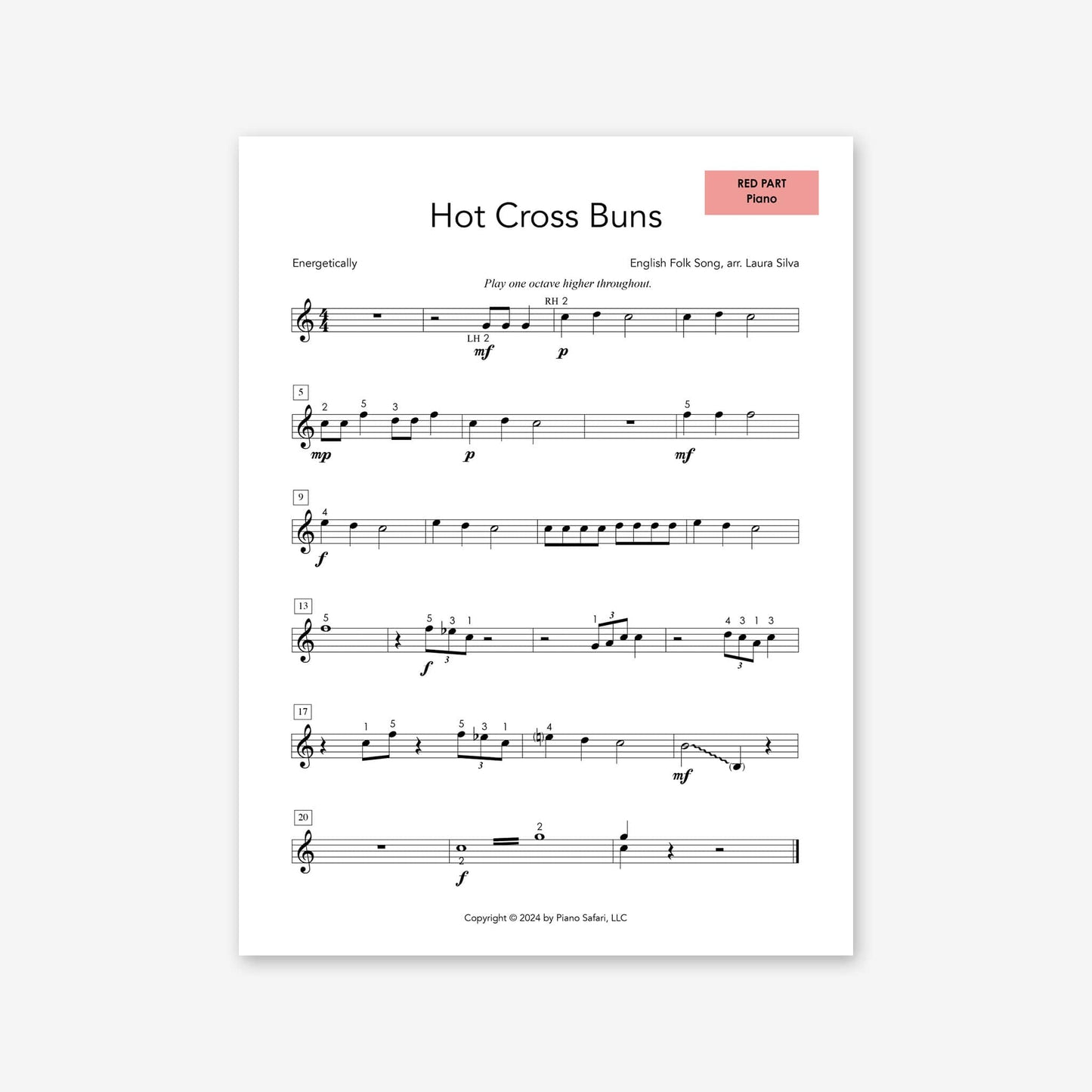 Piano Safari Supplements Ensembles Hot Cross Buns