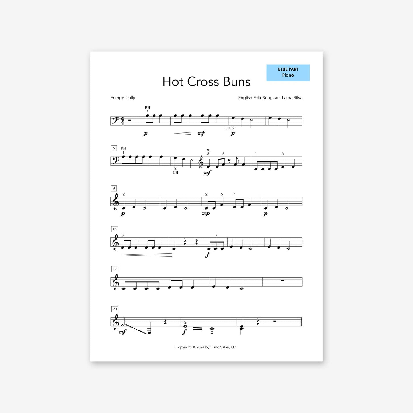 Piano Safari Supplements Ensembles Hot Cross Buns