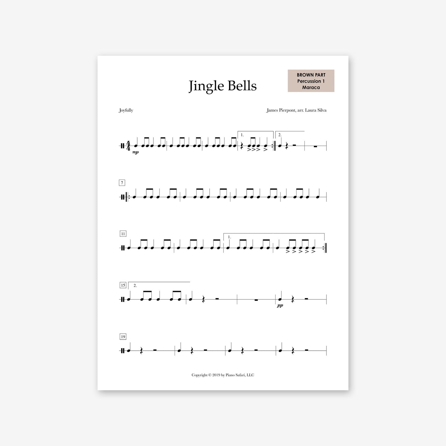Piano Safari Supplements Ensembles Elementary Holiday Jingle Bells