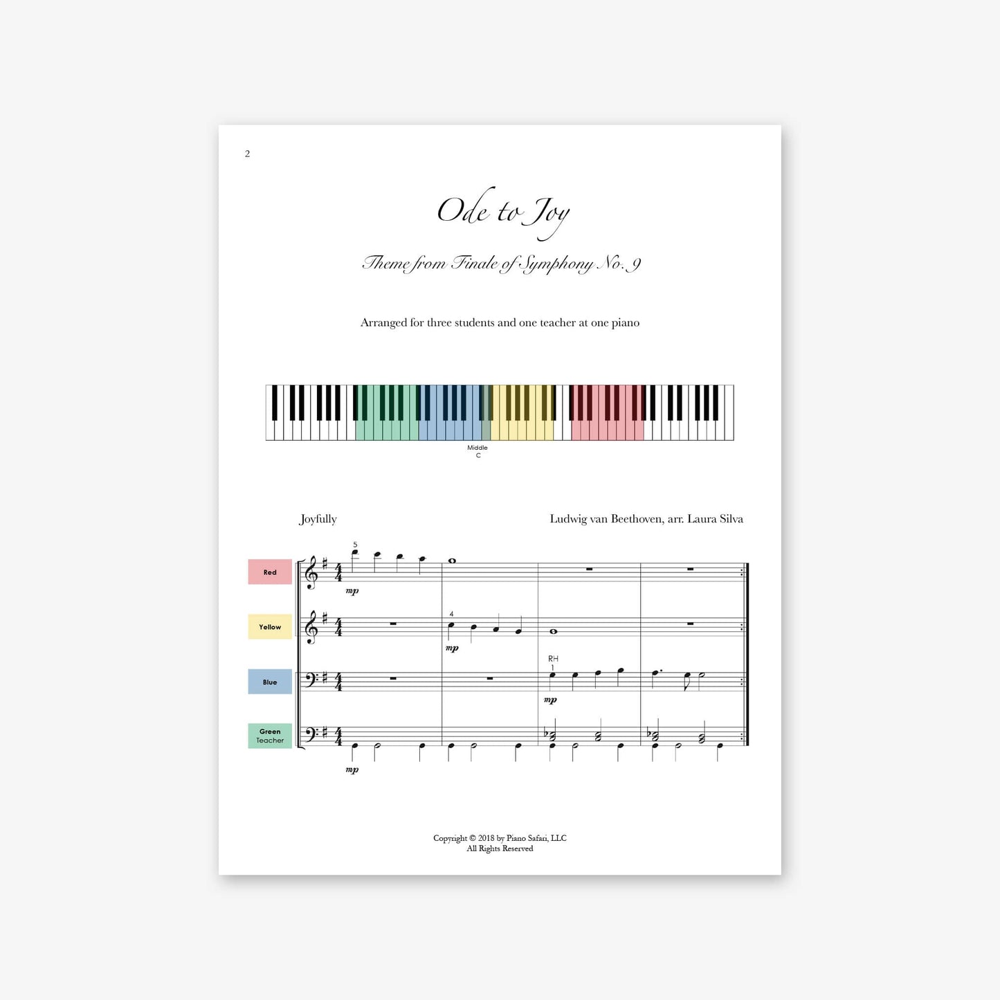 Piano Safari Supplements Ensembles Ode to Joy