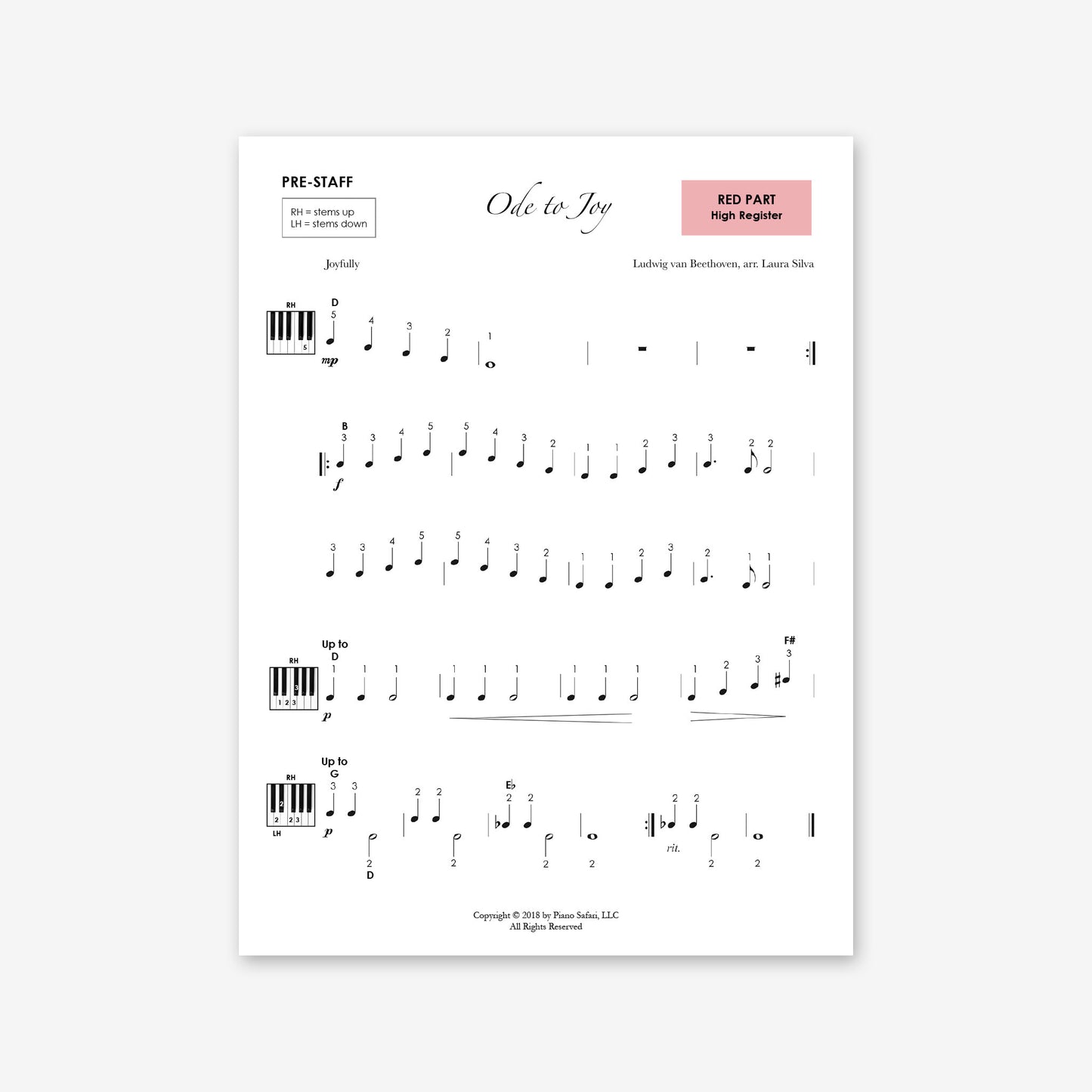 Piano Safari Supplements Ensembles Ode to Joy