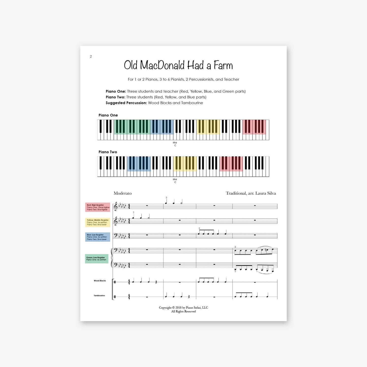 Piano Safari Supplements Ensembles Old MacDonald