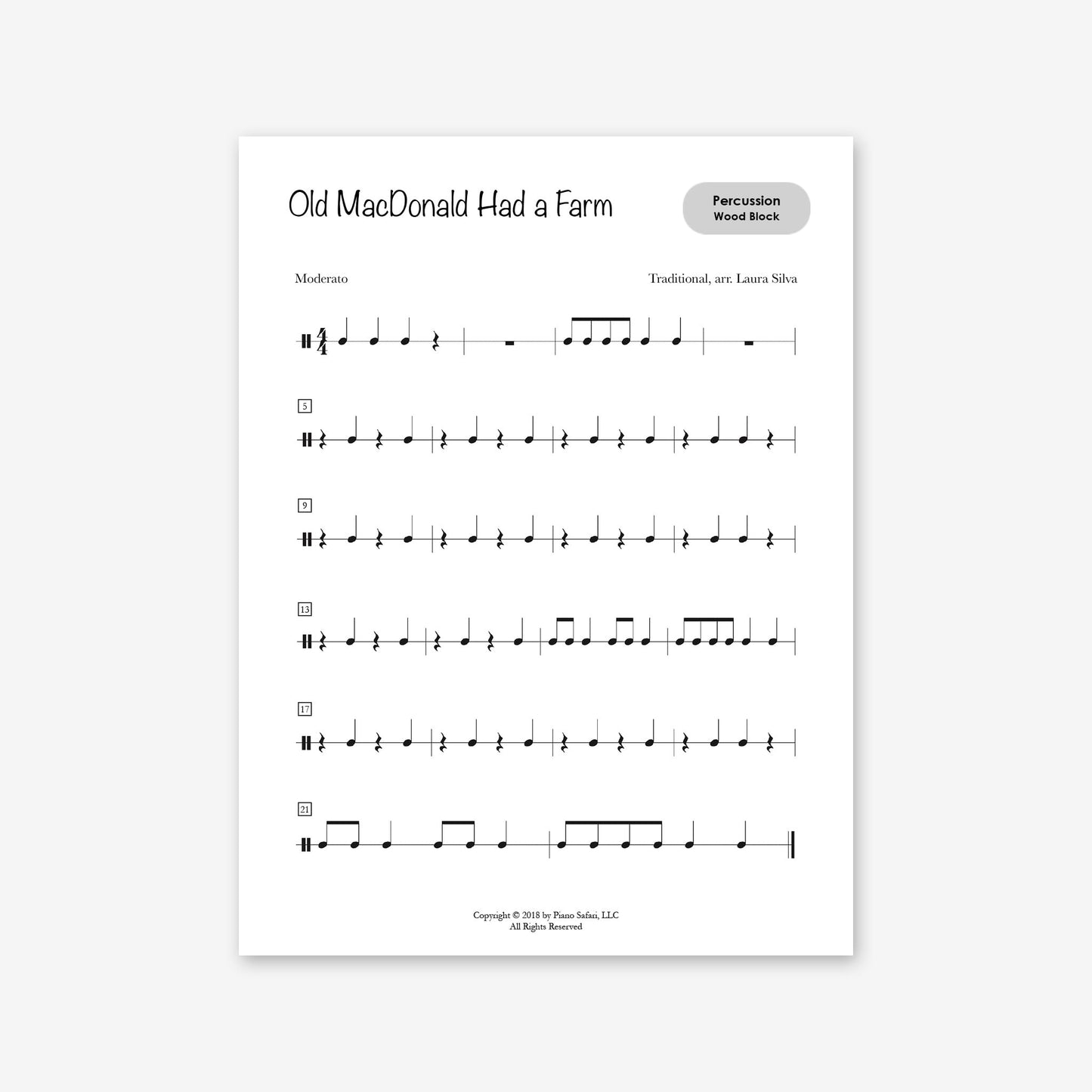 Piano Safari Supplements Ensembles Old MacDonald