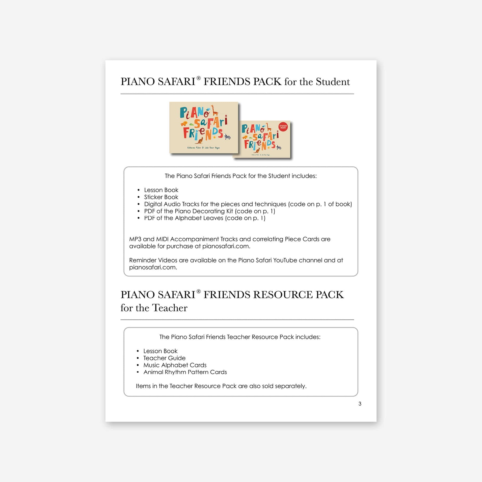Piano Safari Method Children Friends Teacher Guide