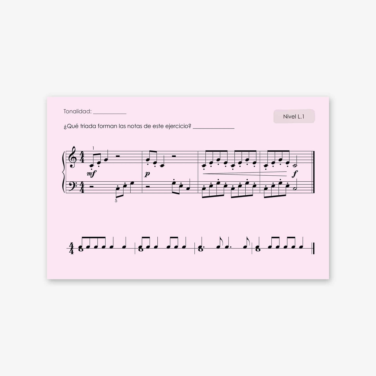 Piano Safari Method Spanish Children Sight Reading & Rhythm Cards Pack