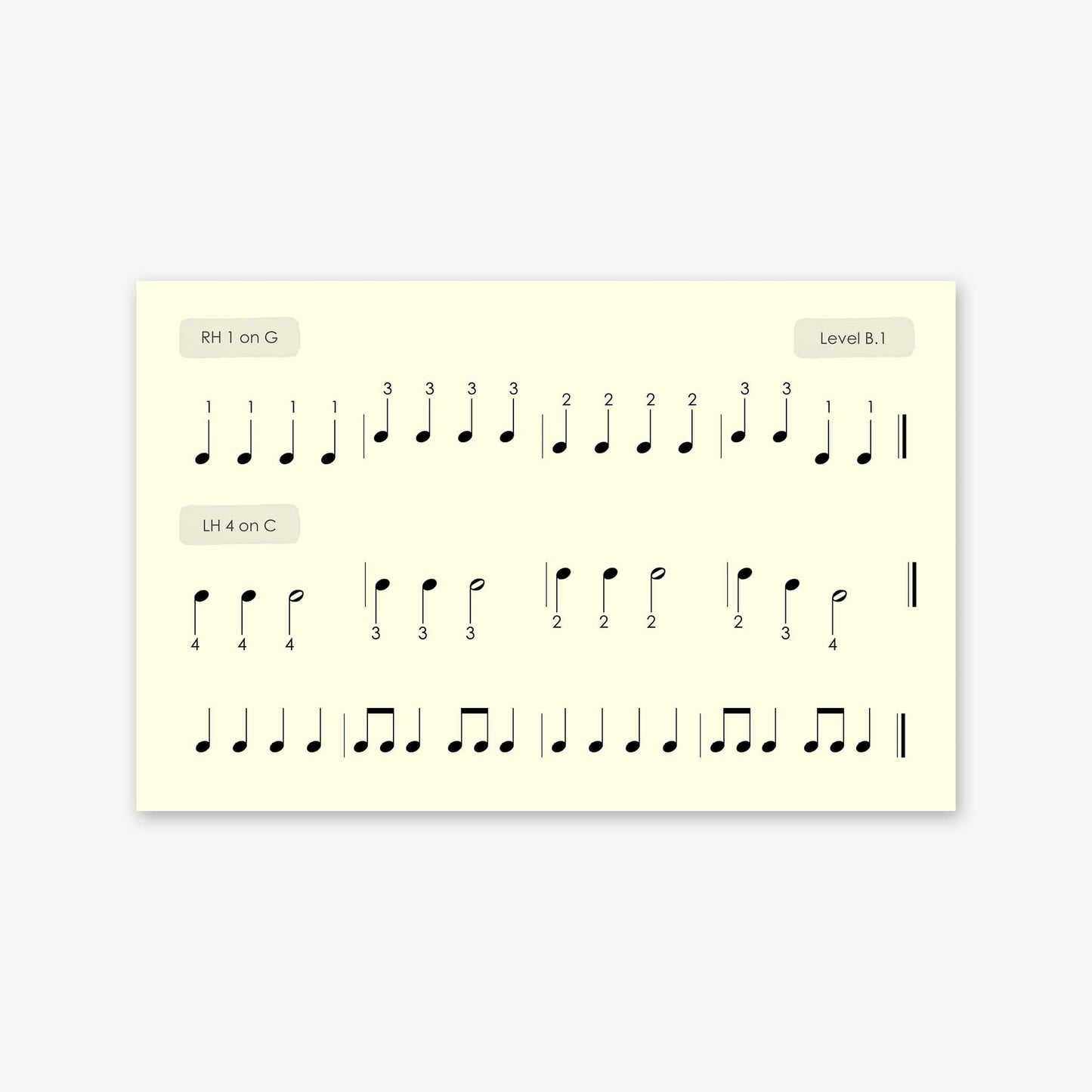 Piano Safari Method Children Sight Reading & Rhythm Cards 1