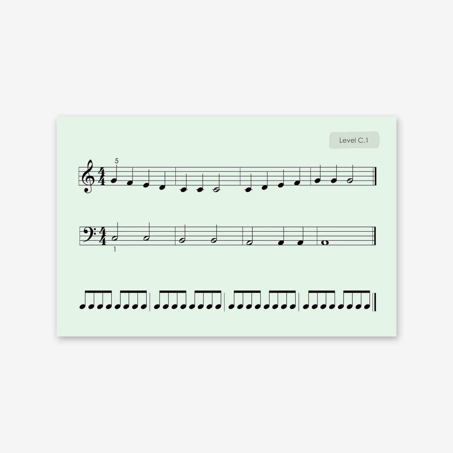 Piano Safari Method Children Sight Reading & Rhythm Cards 1