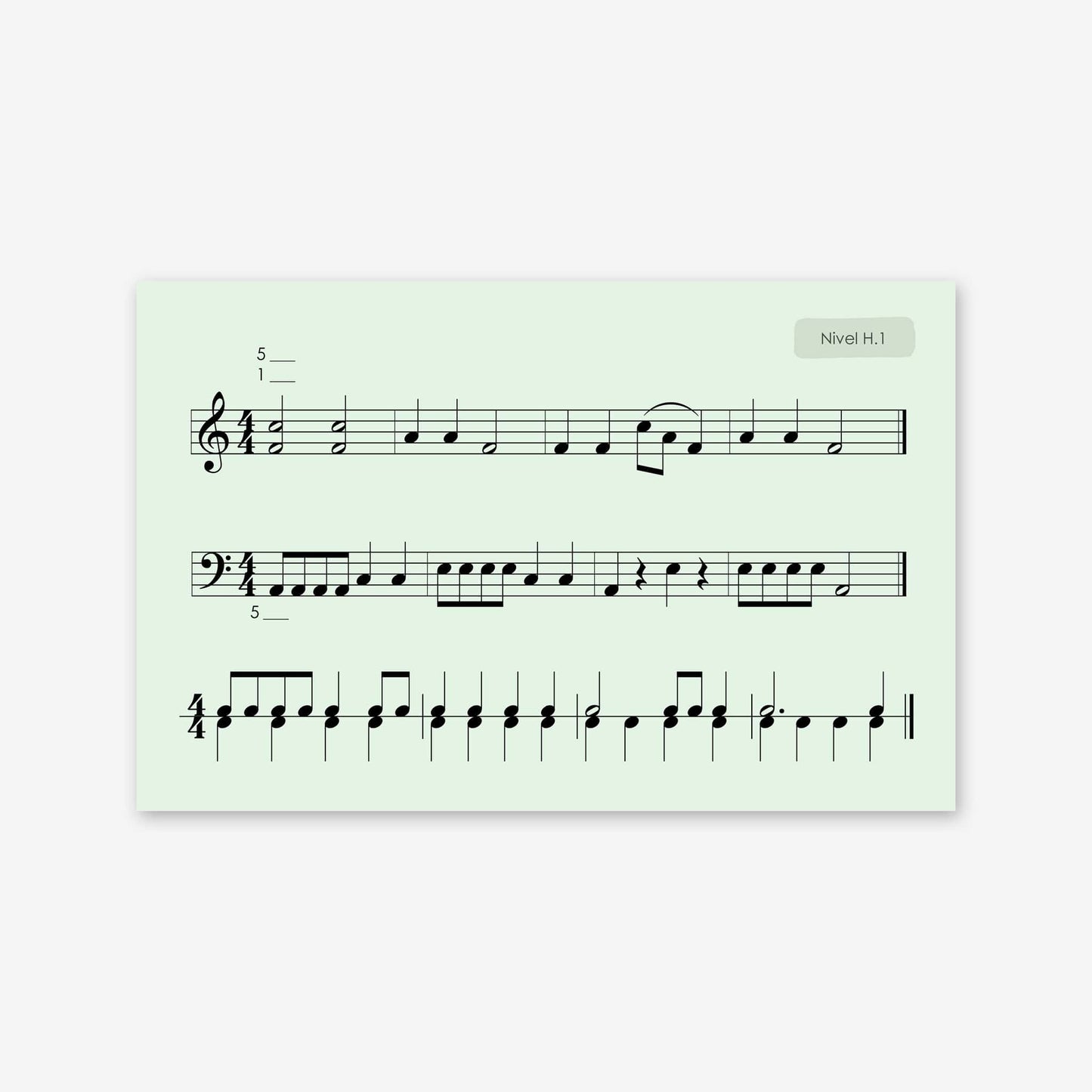 Piano Safari Method Spanish Children Sight Reading & Rhythm Cards 2