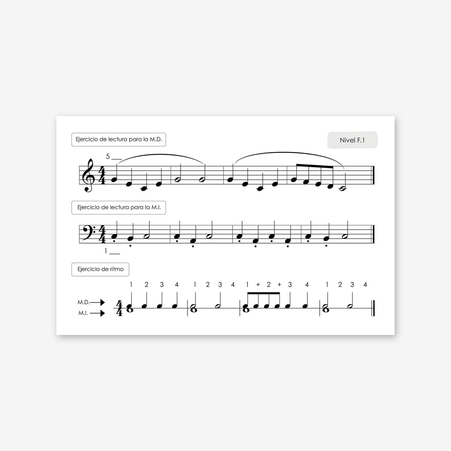 Piano Safari Method Spanish Children Sight Reading & Rhythm Cards 2