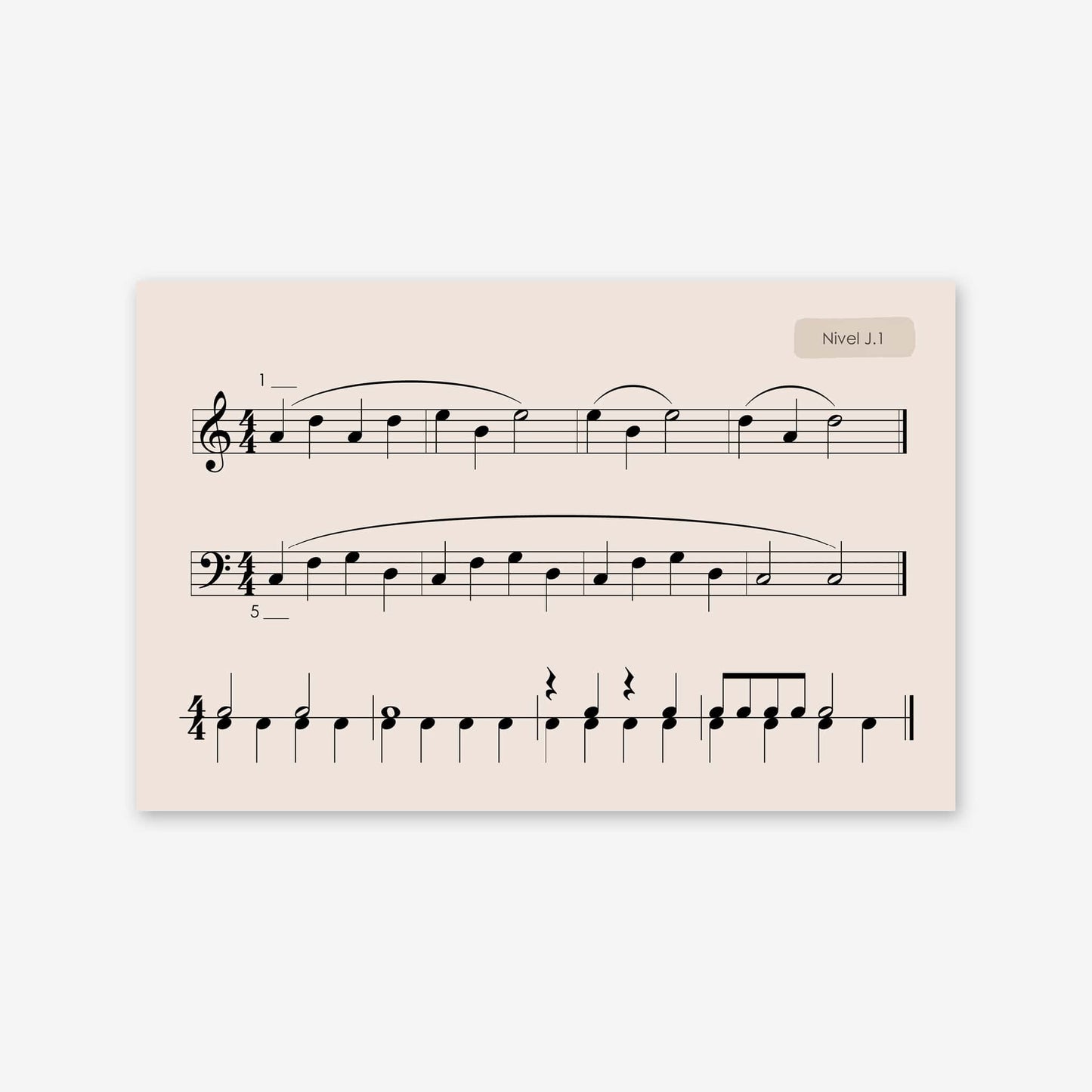 Piano Safari Method Spanish Children Sight Reading & Rhythm Cards 2