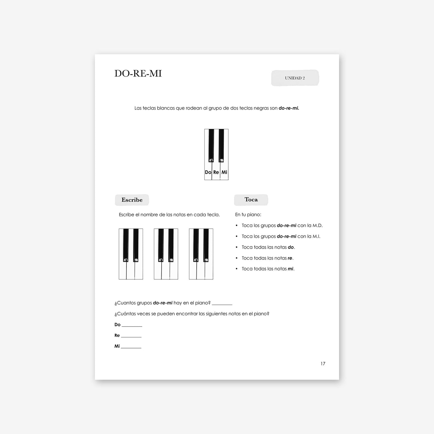 Piano Safari Method Spanish Children Theory Book 1