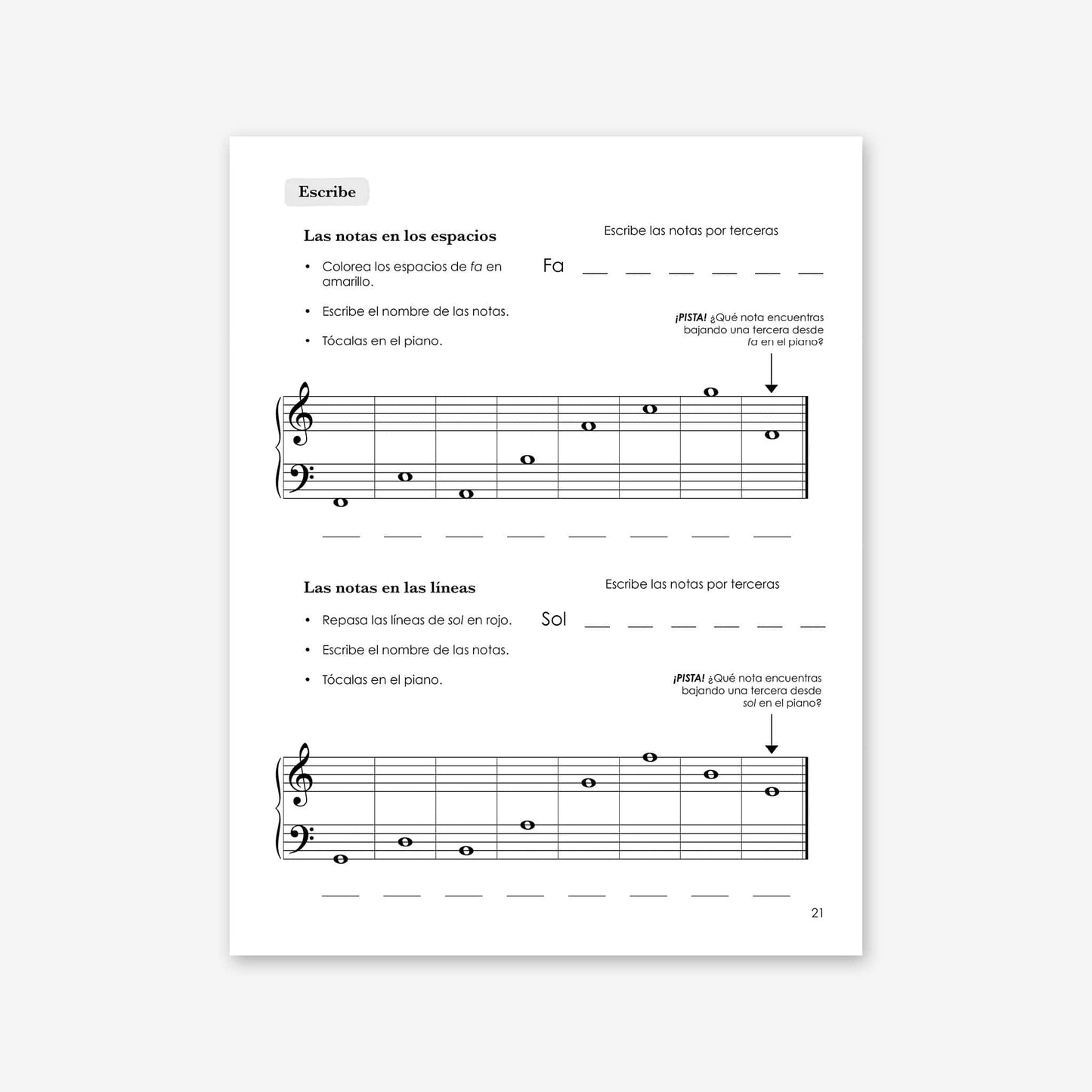 Piano Safari Method Spanish Children Theory Book 2