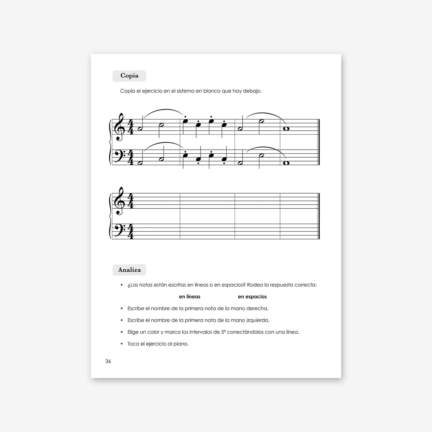 Piano Safari Method Spanish Children Theory Book 2
