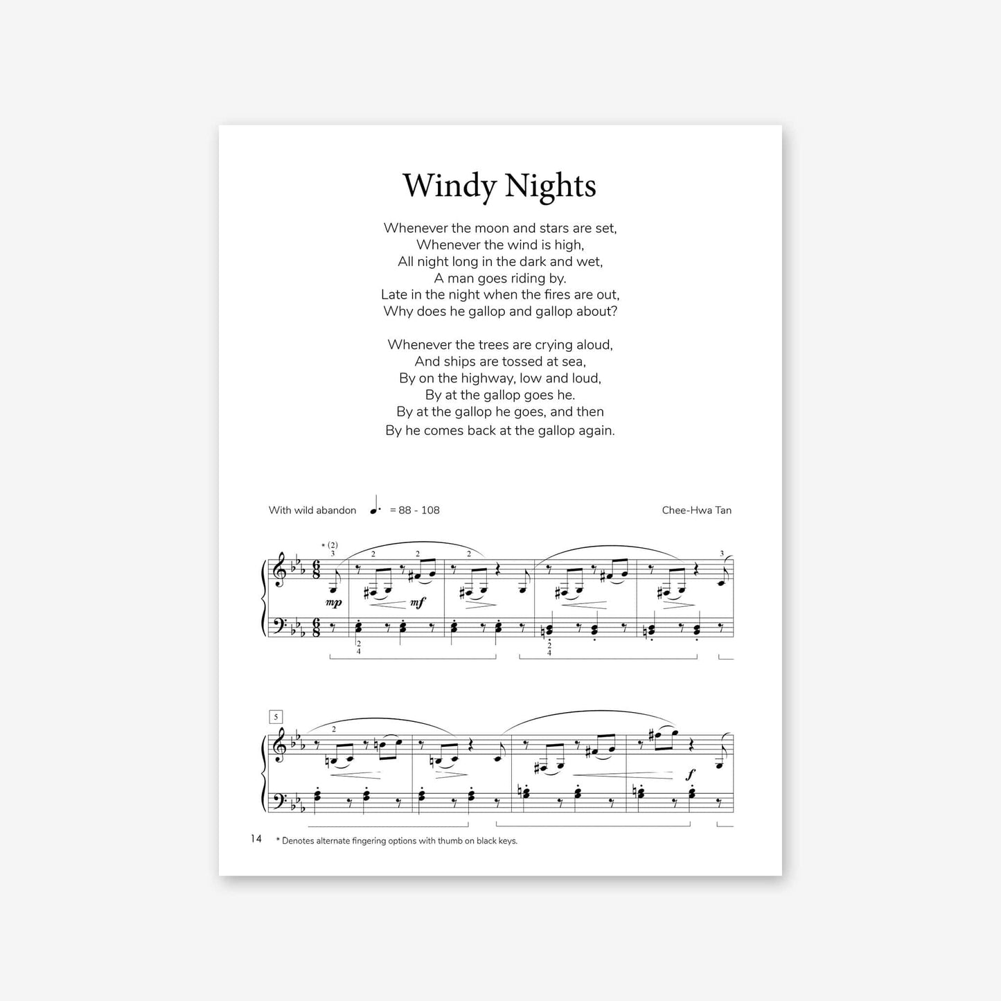 Piano Safari Supplements Guest Composers Chee-Hwa Tan Windy Nights and Other Tales