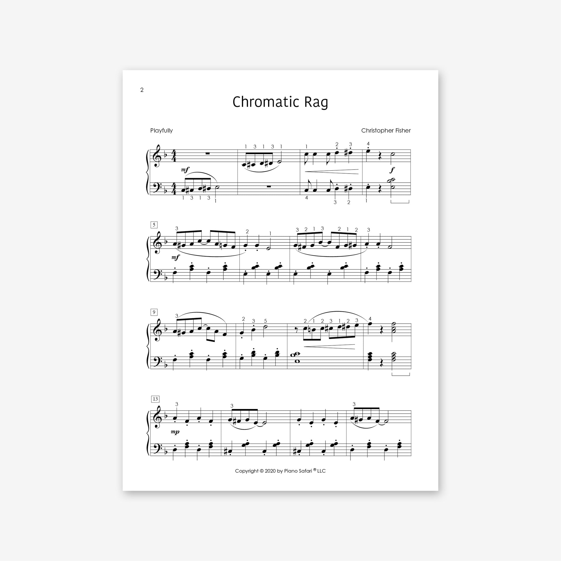 Piano Safari Supplements Sheets Late Elementary Chromatic Rag