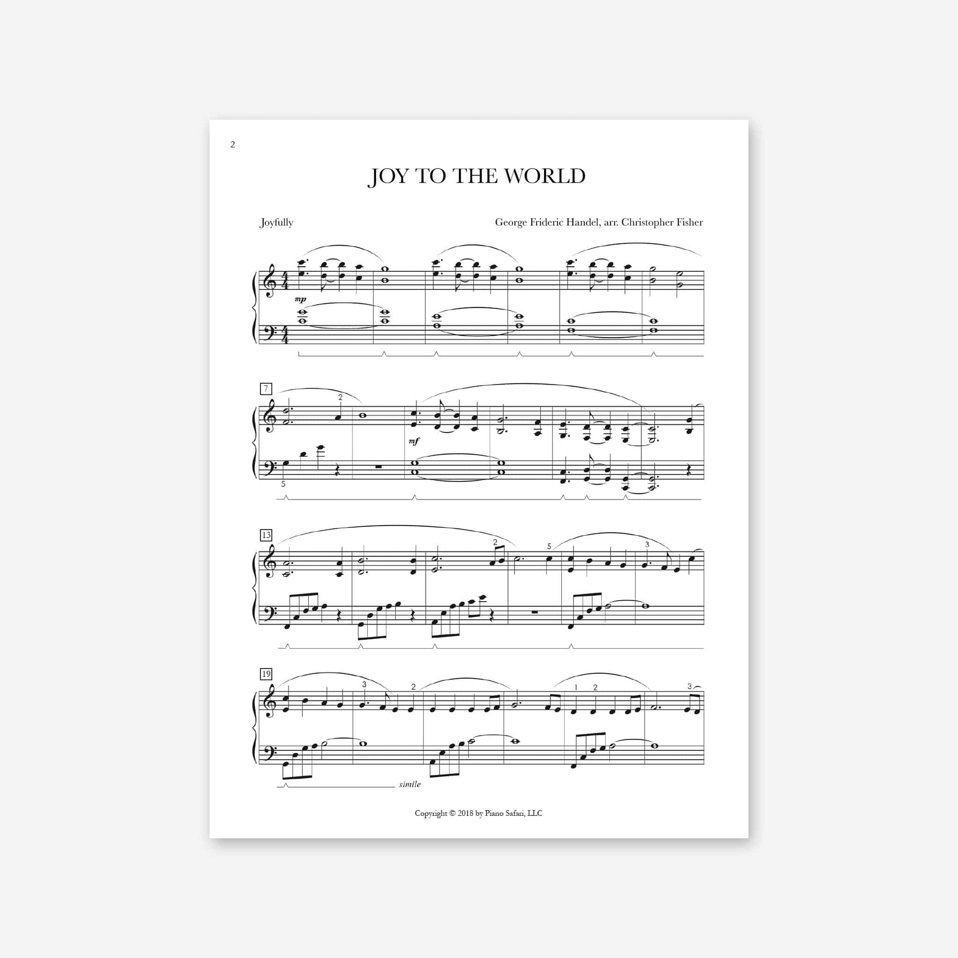 Piano Safari Supplements Sheets Intermediate Holiday Joy to the World
