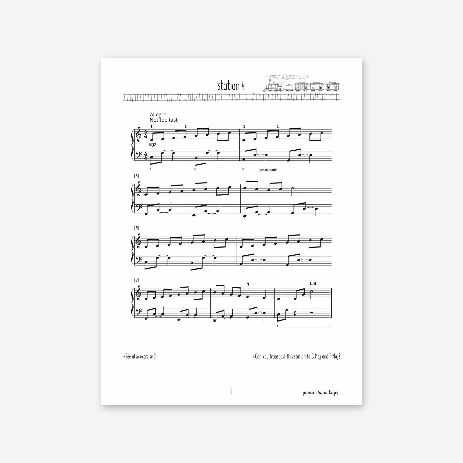 pedale simile Piano Train Trips