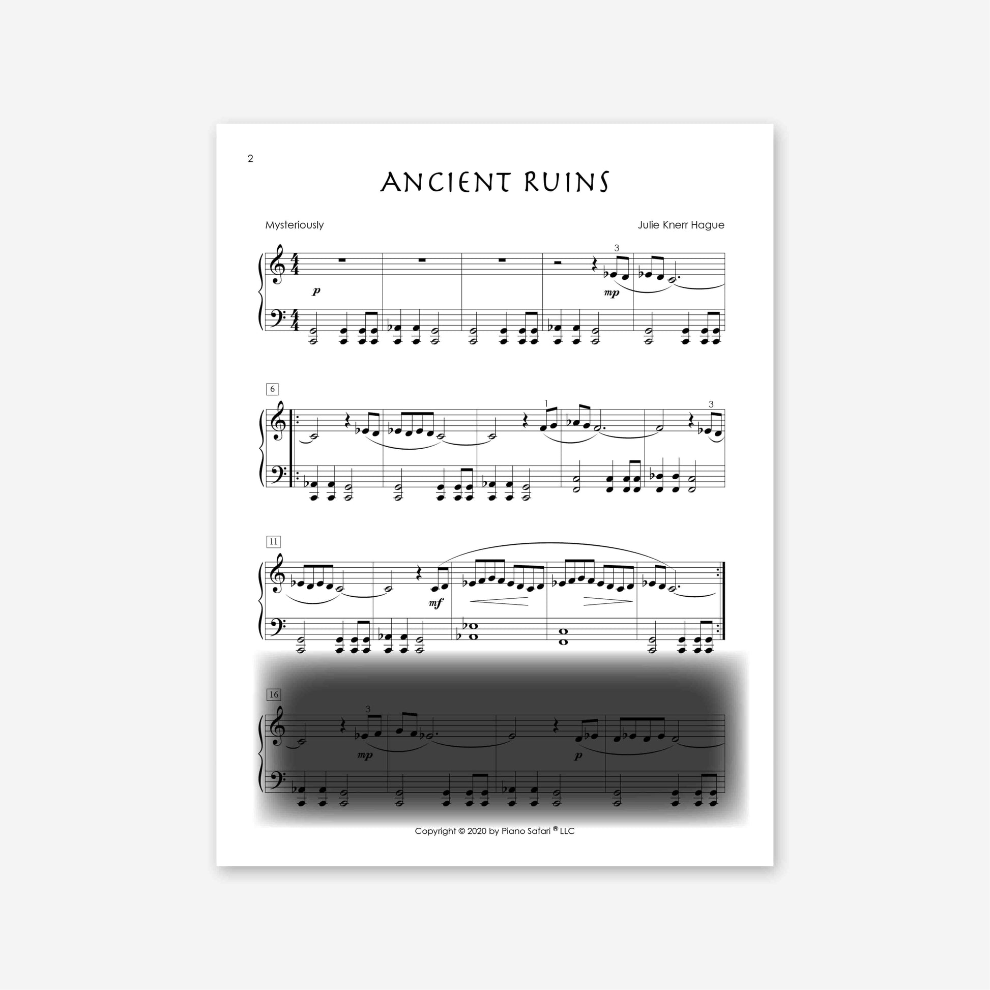 Piano Safari Supplements Sheets Late Elementary Ancient Ruins