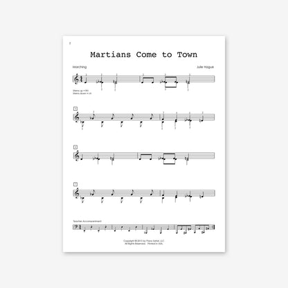 Piano Safari Supplements Sheets Early Elementary Martians Come to Town