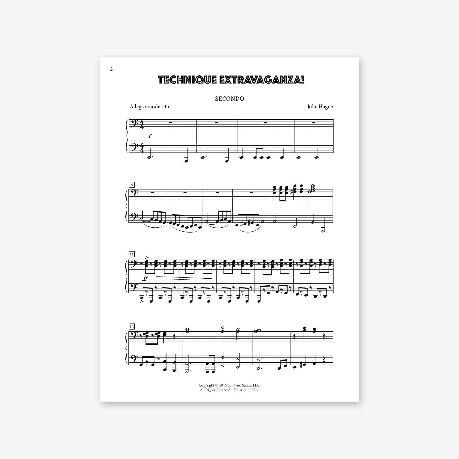 Piano Safari Supplements Sheets Intermediate Technique Extravaganza