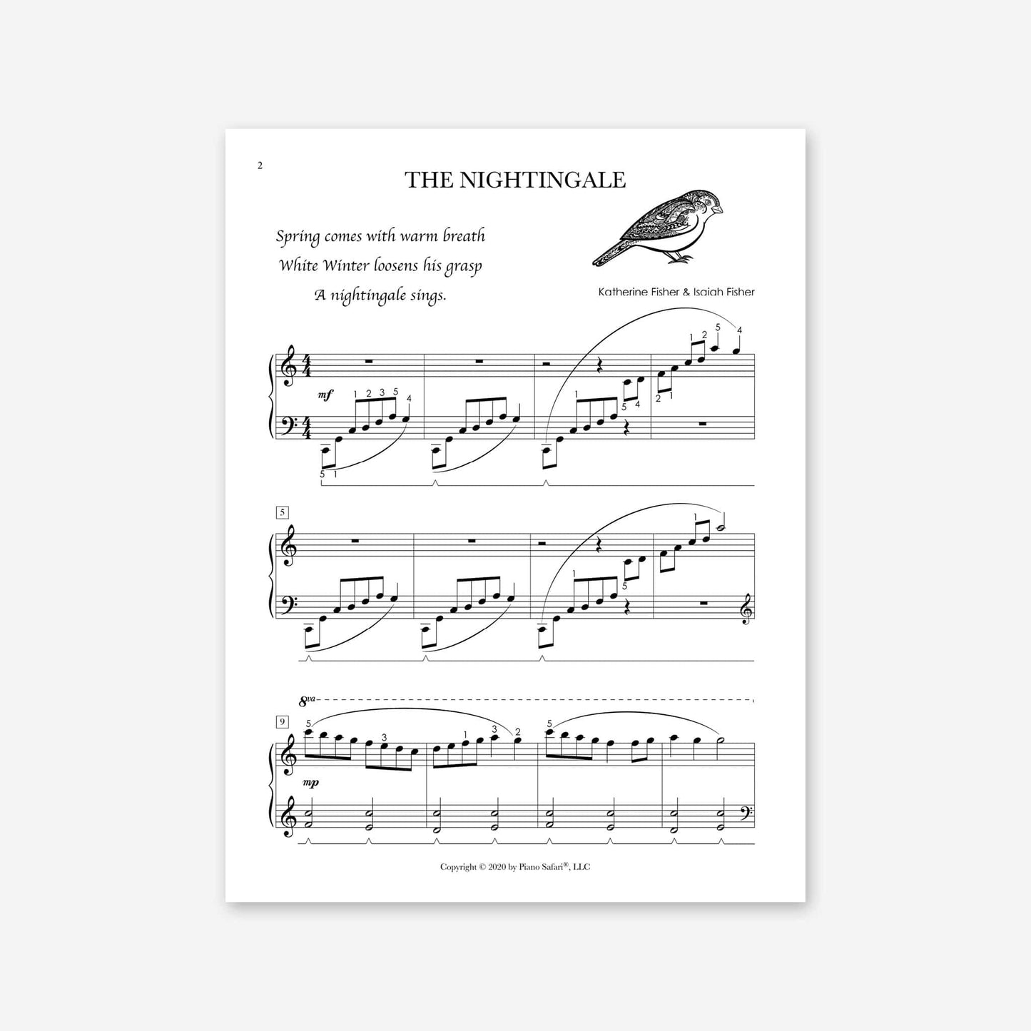 Piano Safari Supplements Sheets Late Elementary The Nightingale