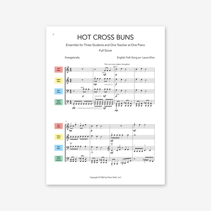 Piano Safari Supplements Ensembles Hot Cross Buns