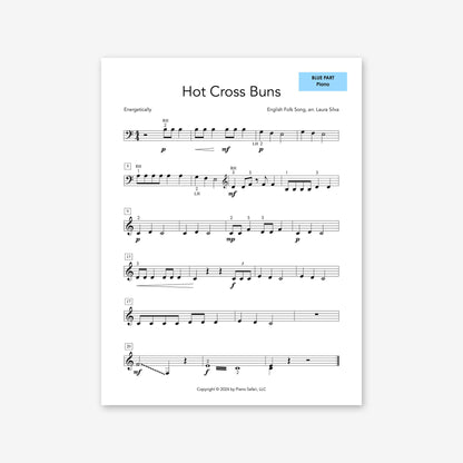 Piano Safari Supplements Ensembles Hot Cross Buns