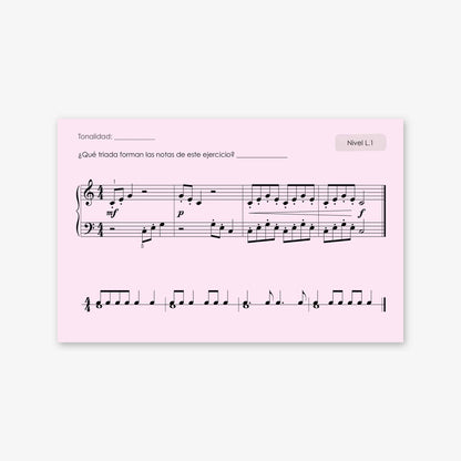 Piano Safari Method Spanish Children Sight Reading & Rhythm Cards Pack