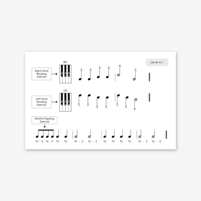 Piano Safari Method Children Sight Reading & Rhythm Cards 1