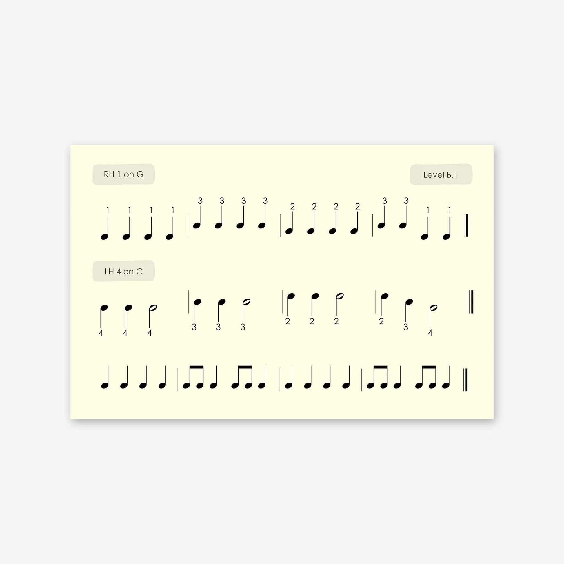 Piano Safari Method Children Sight Reading & Rhythm Cards 1