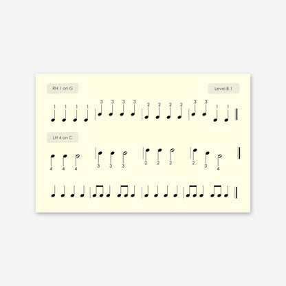 Piano Safari Method Children Sight Reading & Rhythm Cards 1