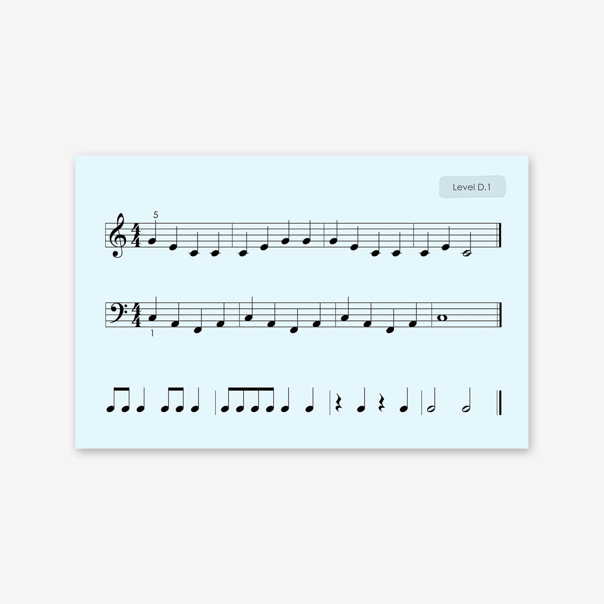 Piano Safari Method Children Sight Reading & Rhythm Cards 1