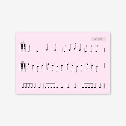Piano Safari Method Spanish Children Sight Reading & Rhythm Cards 1
