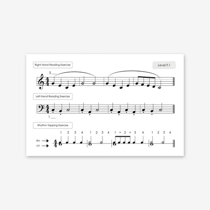 Piano Safari Method Children Sight Reading & Rhythm Cards 2