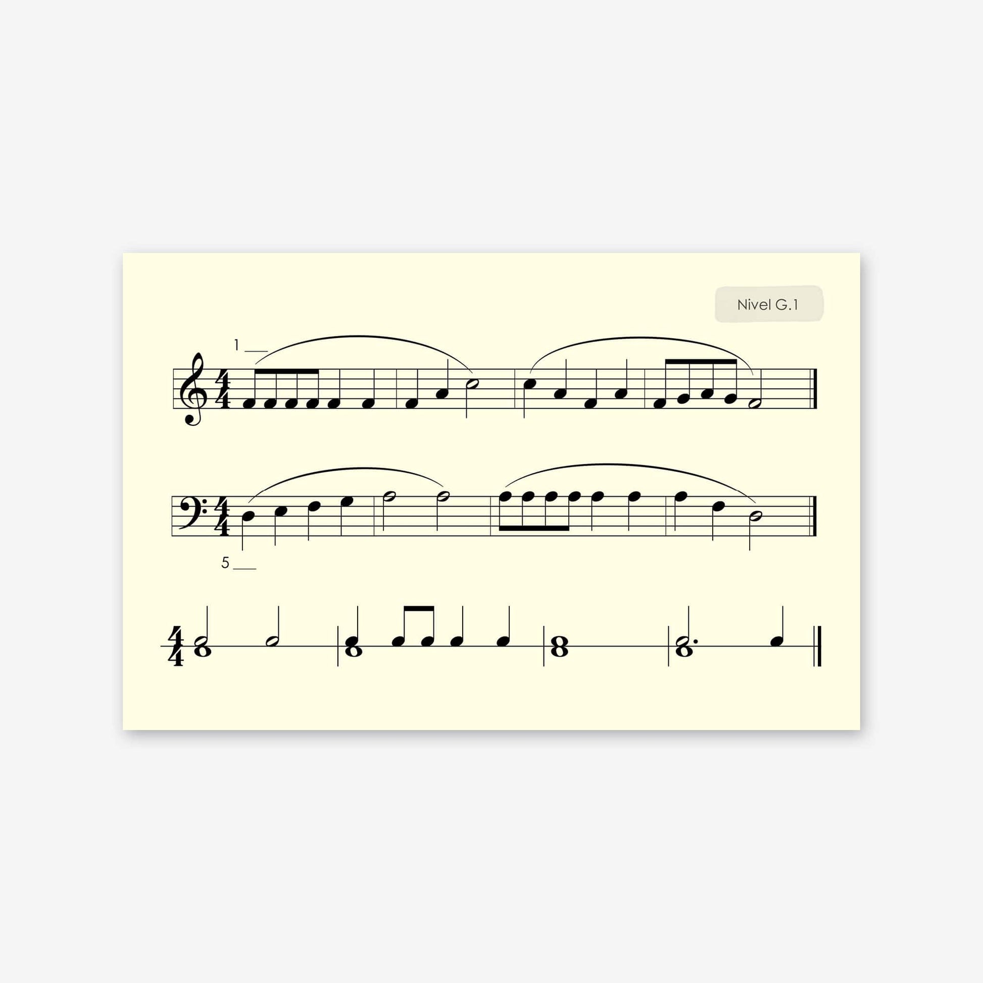 Piano Safari Method Spanish Children Sight Reading & Rhythm Cards 2