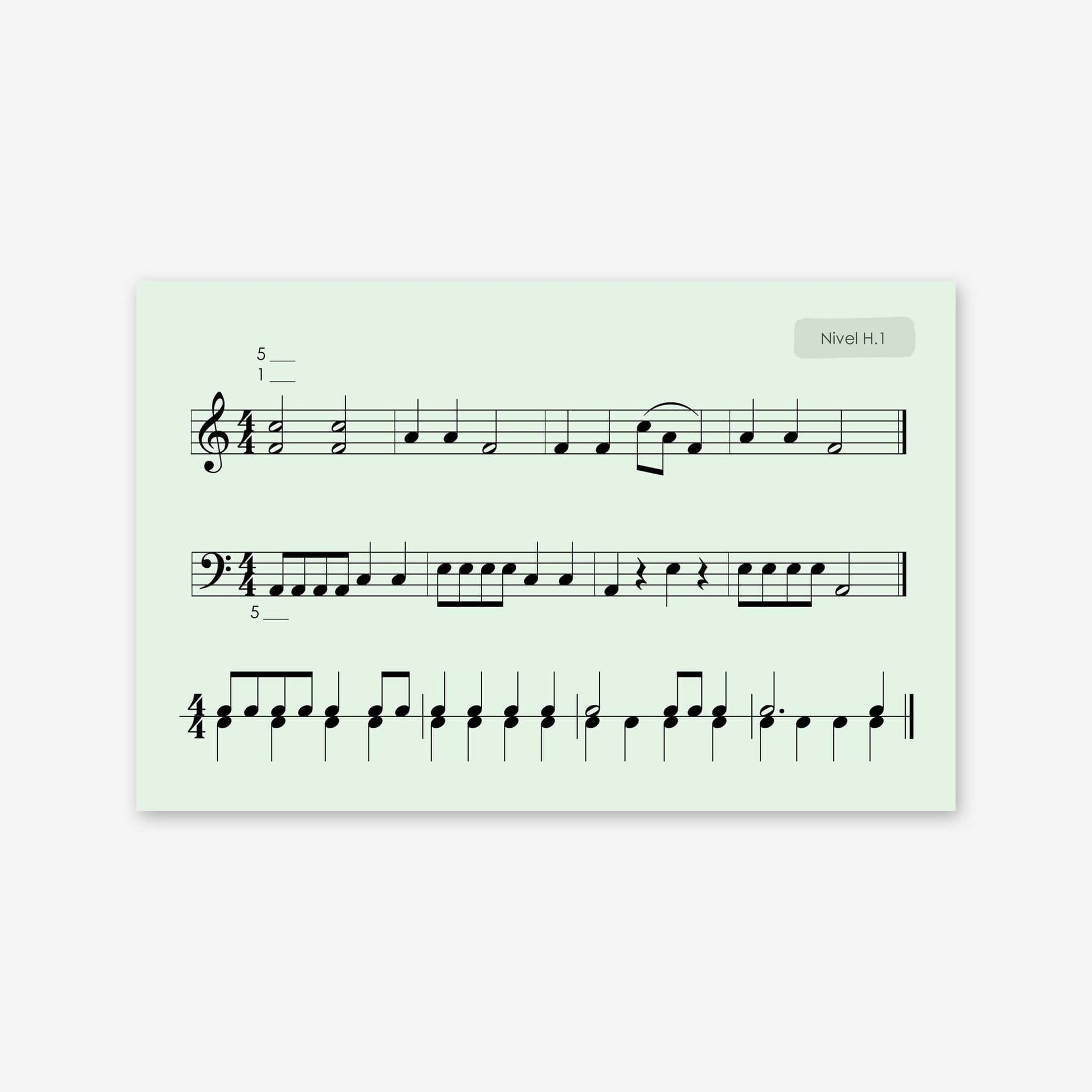 Piano Safari Method Spanish Children Sight Reading & Rhythm Cards 2