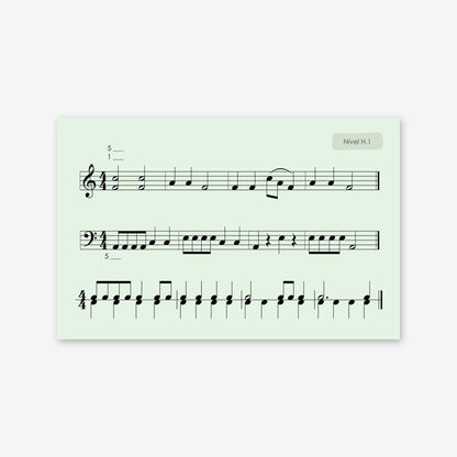Piano Safari Method Spanish Children Sight Reading & Rhythm Cards 2