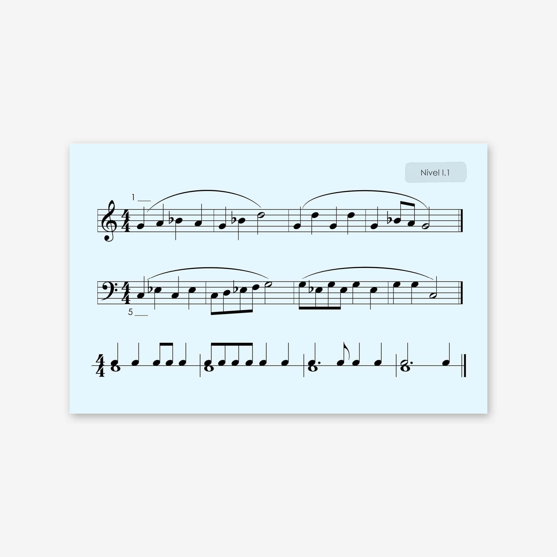 Piano Safari Method Spanish Children Sight Reading & Rhythm Cards 2