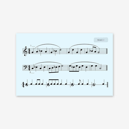 Piano Safari Method Spanish Children Sight Reading & Rhythm Cards 2