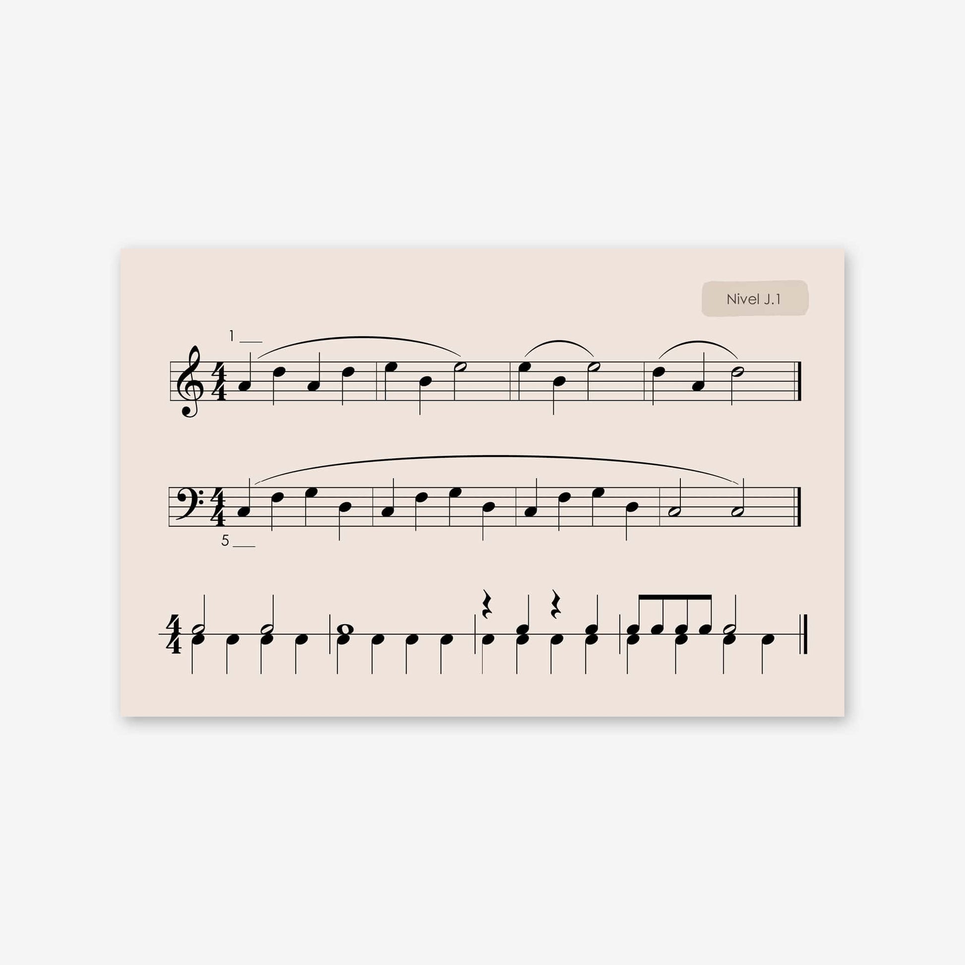 Piano Safari Method Spanish Children Sight Reading & Rhythm Cards 2