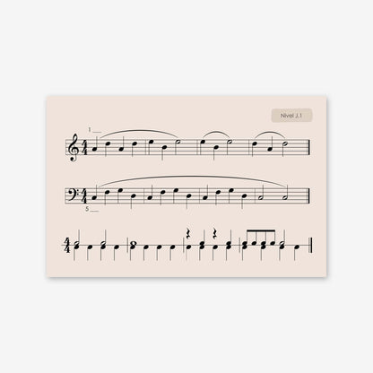 Piano Safari Method Spanish Children Sight Reading & Rhythm Cards 2